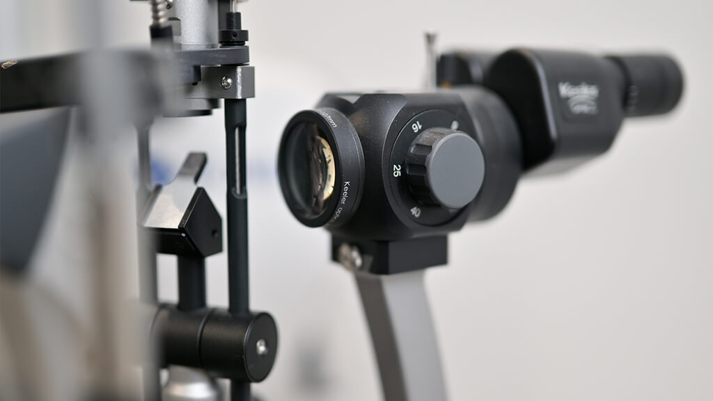 Close up photo of optometry equipment at Eyes In Essendon, a boutique optometrist in Melbourne